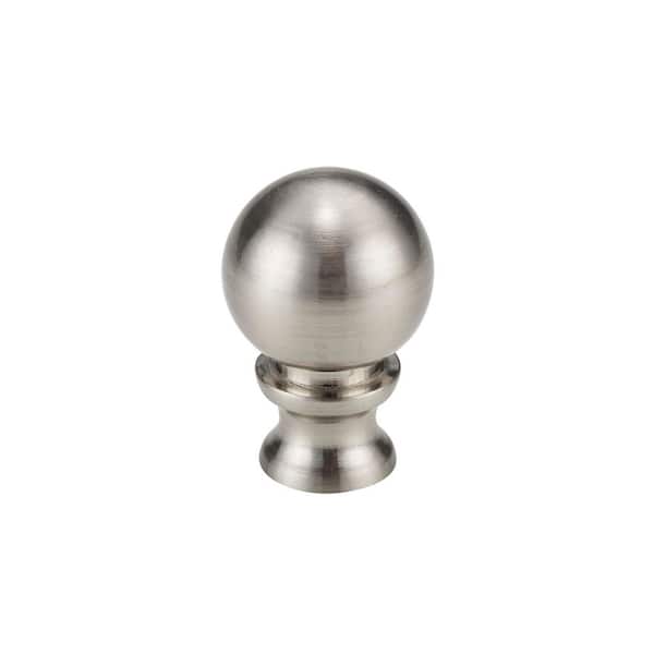 Bel Air Lighting 1.5 in. Brushed Nickel Knob Shaped Lamp Finial