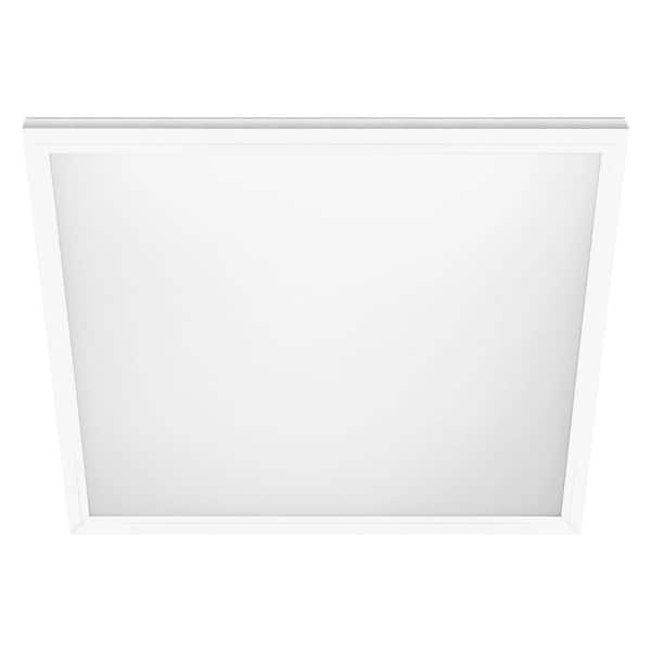 Commercial Electric 1-Pack 2 ft. x 2 ft. 4250 Lumens Non-Dimmable Integrated LED Flat Panel Ceiling Flush Mount Fixture Selectable 5CCT