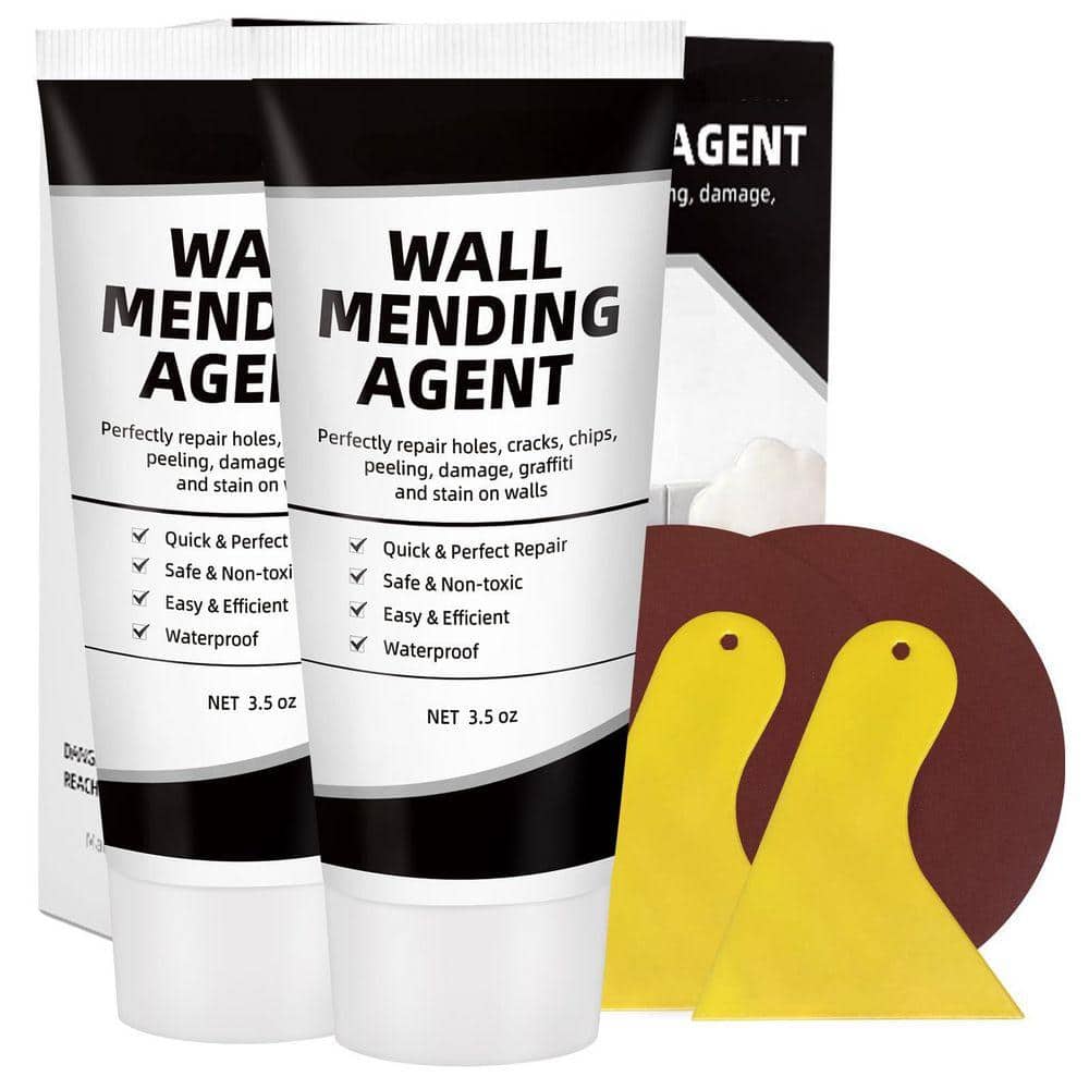 Angel Sar Drywall Repair Putty, Spackle Wall Repair Kit, Solution to Fill The Holes and Cracks for Filling Holes Quickly (2-Pack)