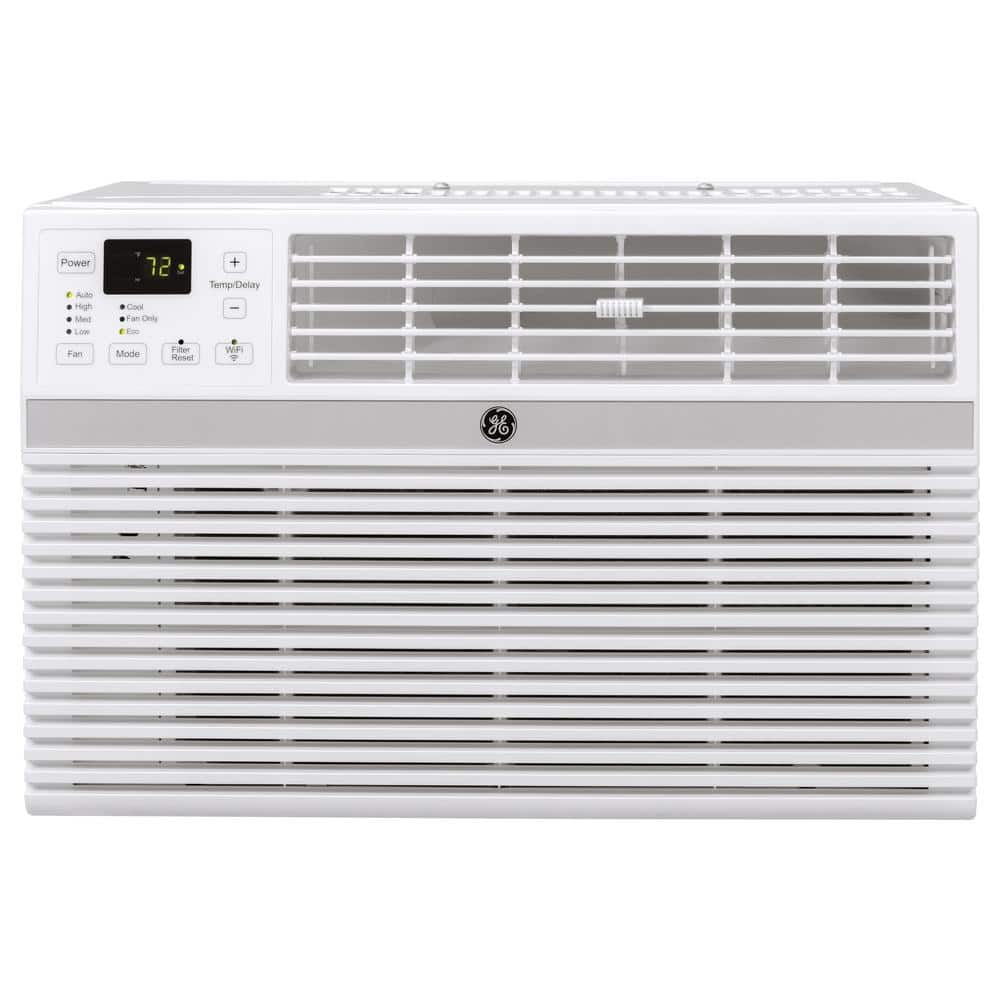 GE 14,000 BTU 115-Volt Smart Window Air Conditioner with Remote in White