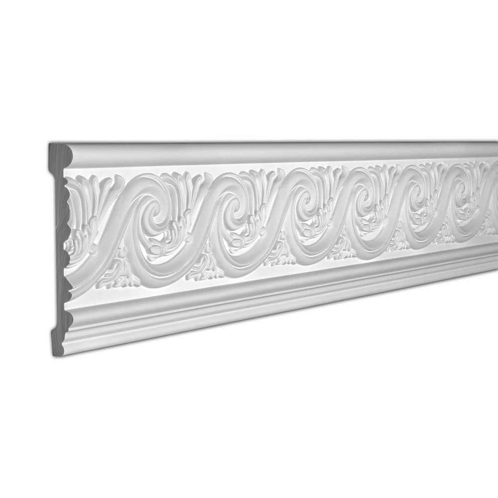 American Pro Decor 7-1/16 in. x 1 in. x 96 in. Leaf Scroll Polyurethane Frieze Moulding Pro Pack 16 LF (2-Pack)