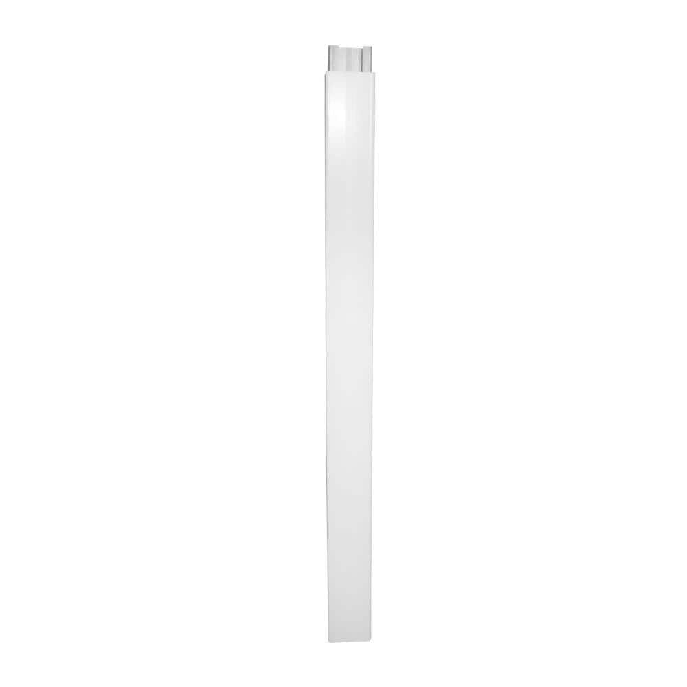 Weatherables 5 in. x 5 in. x 7 ft. White Vinyl Fence Gate Blank Post