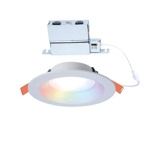HALO RL 6 in. Color and Tunable White Regresed Canless Smart Wi-Fi LED Recessed Downlight with WiZ Pro