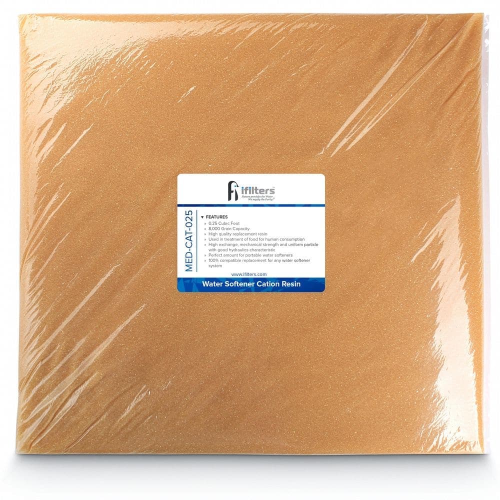 IFILTER Water Softener Resin Media Replacement 100% Ion Exchange High-Quality Cation - 0.25 cu. Ft.