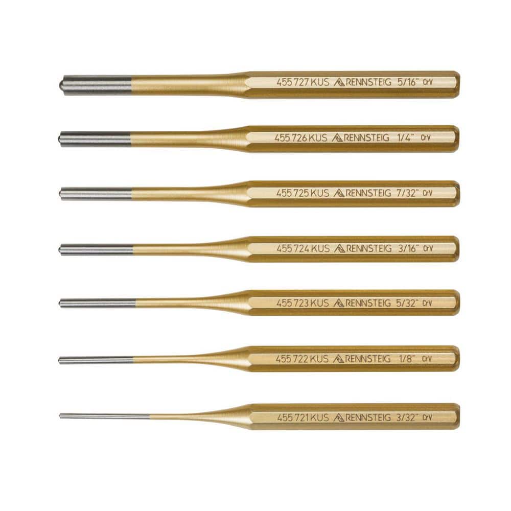 Rennsteig 7-Piece Roll Pin Punch Set