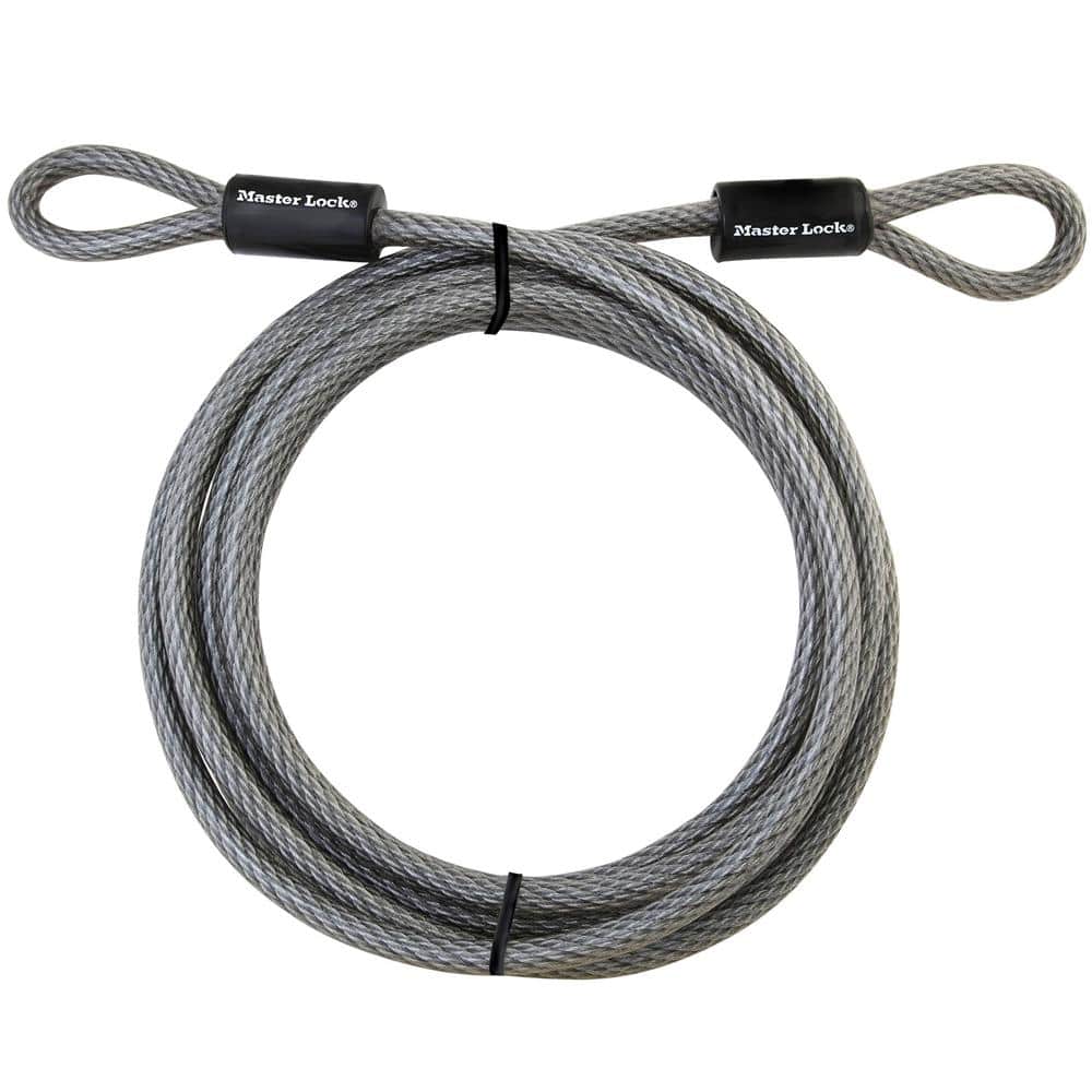 Master Lock Steel Cable with Looped Ends, 30 ft. Long