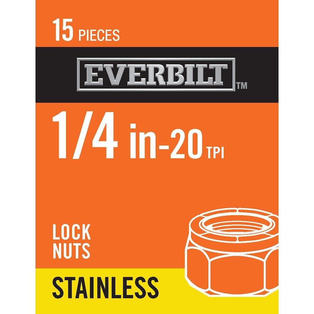 Everbilt 1/4 in.-20 Stainless Lock USS Nuts