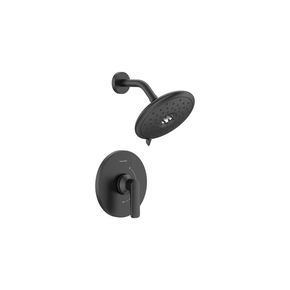 American Standard Aspirations Single-Handle Wall Mount Shower Trim in Matte Black - 1.75 GPM (Valve Not Included)
