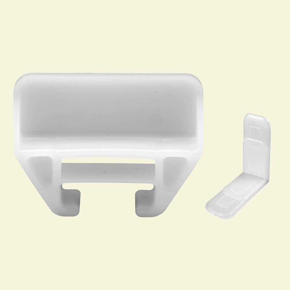 Prime-Line 21/32 in. x 1-1/8 in., White Drawer Guide Kit (2-pack)