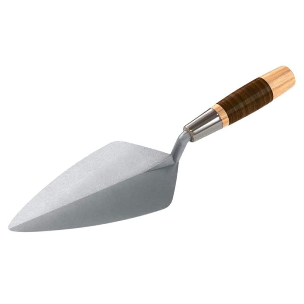 Bon Tool 9-1/2 in. Narrow London Forged Brick Trowel with Leather Handle