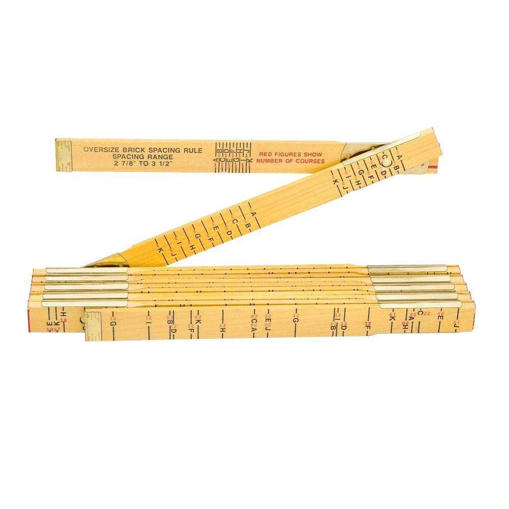 Crescent Lufkin 6 ft. x 5/8 in. Brick Mason Wood Ruler