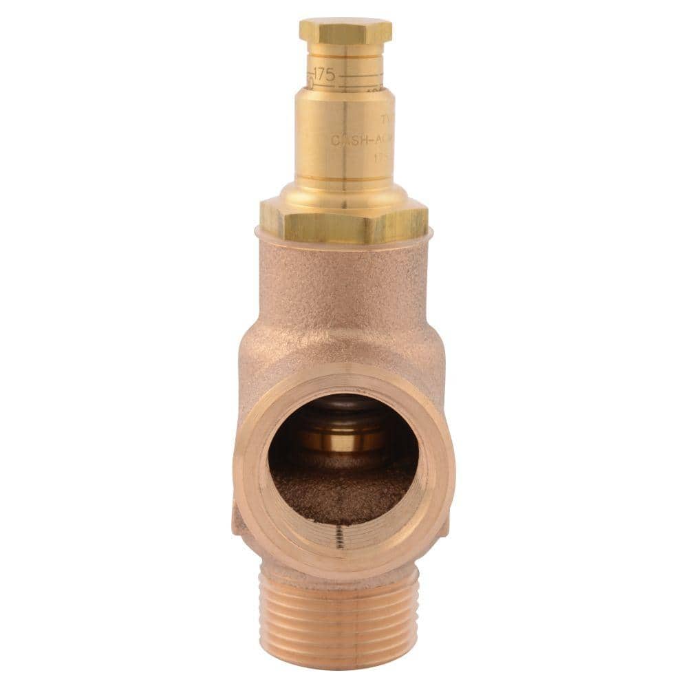 Cash Acme 3/4 in. MIP x 3/4 in. FIP Brass FWC Adjustable Pressure Relief Valve
