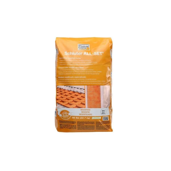 Schluter All-Set White 50 lbs. Modified Thin-Set Mortar
