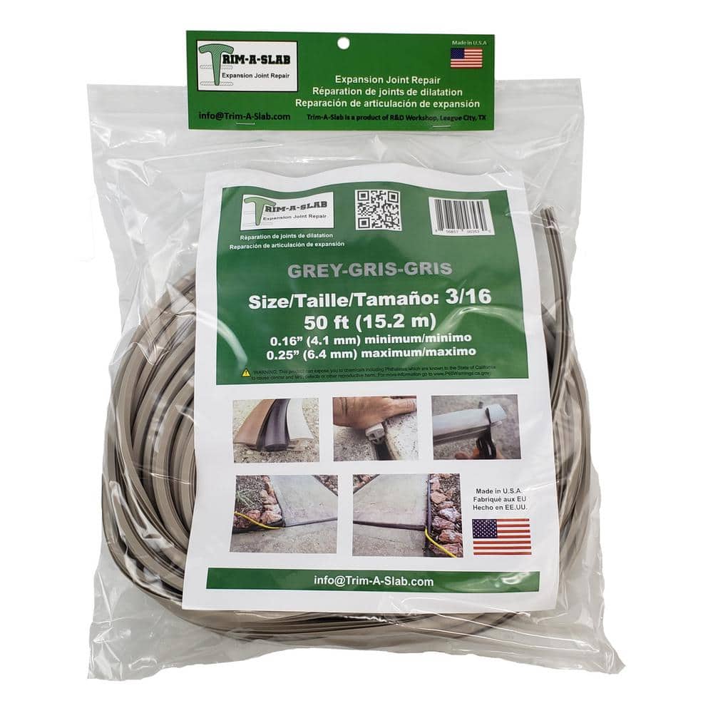 Trim-A-Slab 3/16 in. x 50 ft. Concrete Expansion Joint in Grey