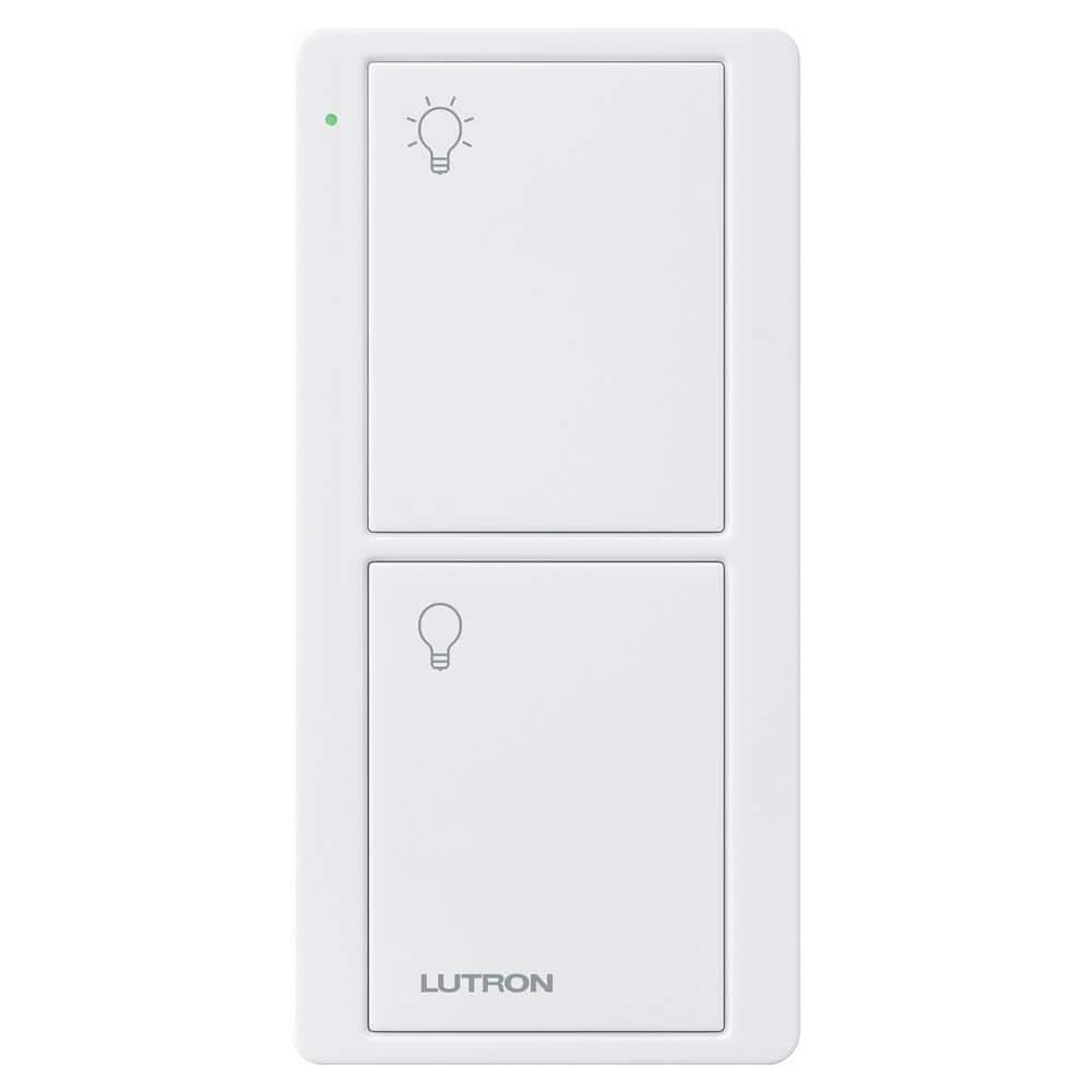 Lutron Pico Smart Remote (2-Button On/Off) for Caseta Smart Switch, Light Almond (PJ2-2B-GLA-L01)