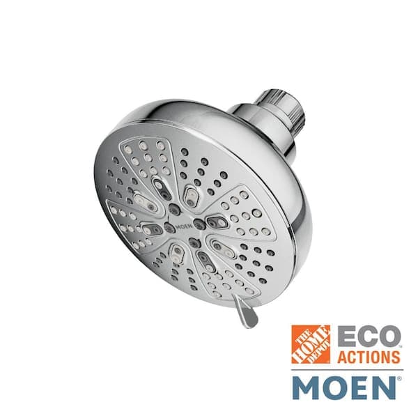 MOEN HydroEnergetix 8-Spray 1.75 GPM 4.75 in. Tub Wall Mount Fixed Shower Head in Chrome