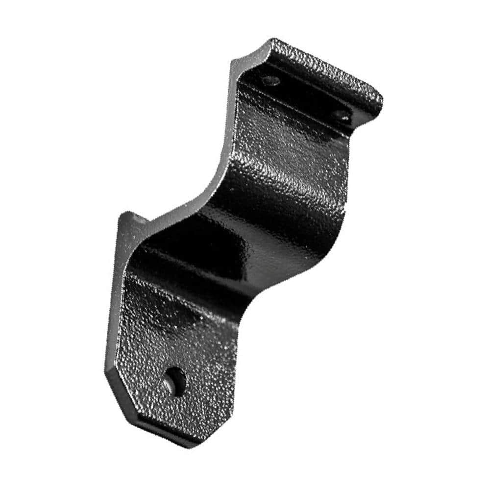 EZ Handrail Textured Black Aluminum Hand Rail Wall Bracket