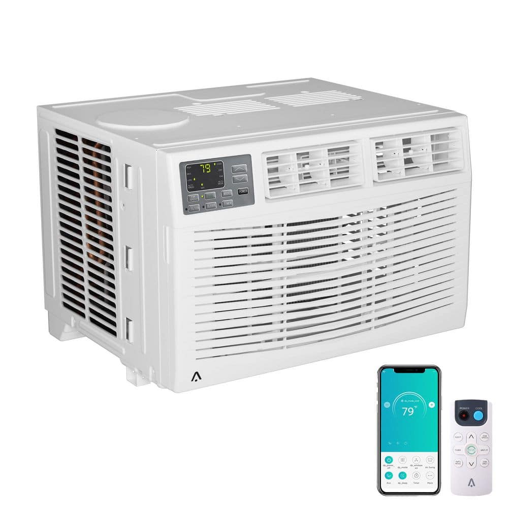 Garvee 8000 BTU WiFi Window Air Conditioner, Cools 350 Sq. Ft with Remote Energy Saving, App Control, Timer in White