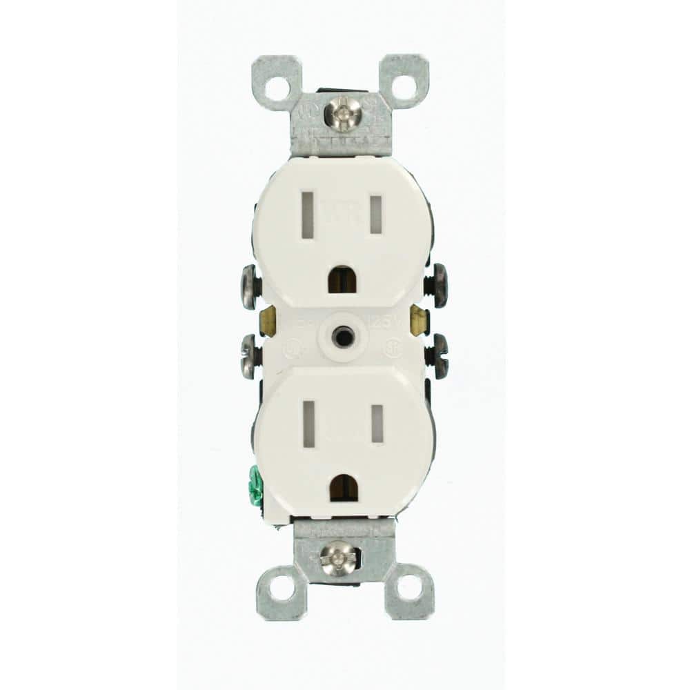 Leviton 125 V Industrial Grade Tamper Weather Resistant Duplex Outlet/Receptacle, TWR20-I