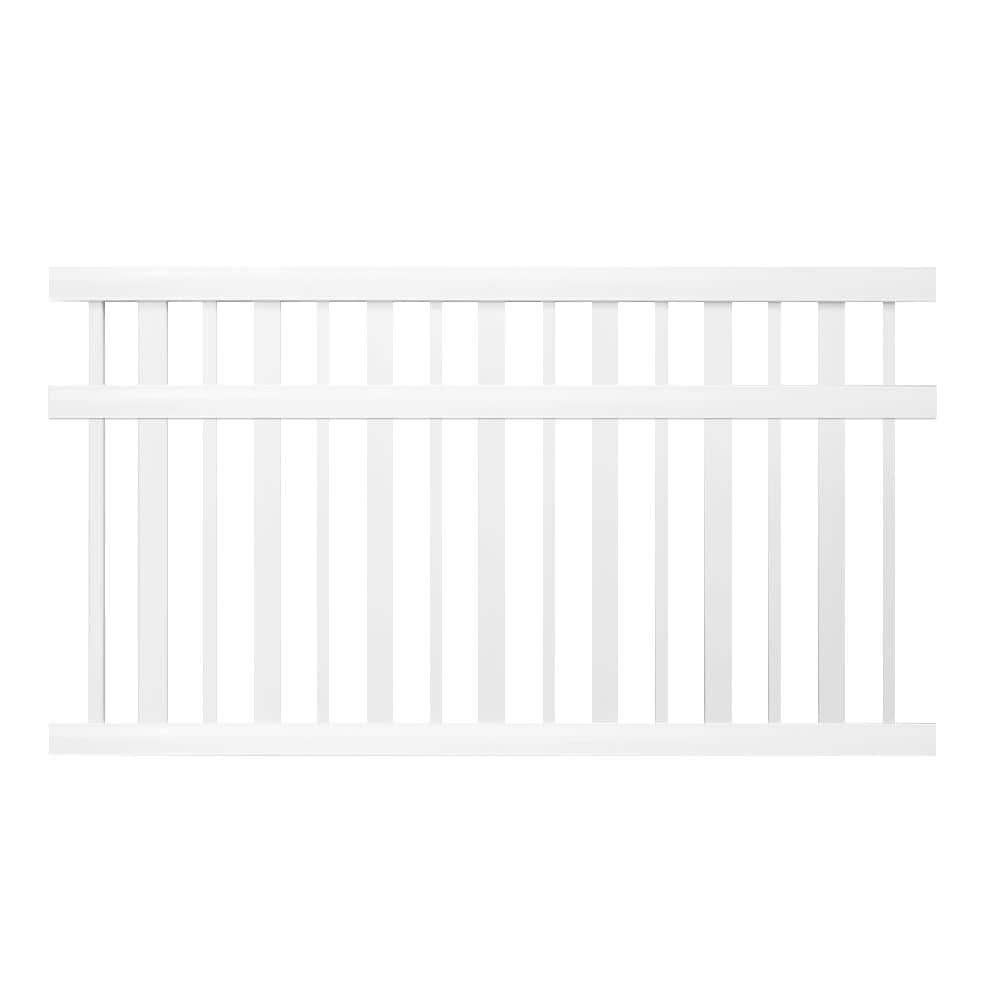 Weatherables Atlantis 5 ft. H x 8 ft. W White Vinyl Pool Fence Panel