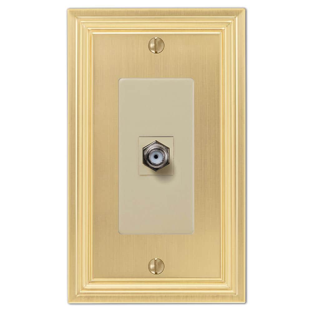 AMERELLE Hallcrest Gang Coax Metal Wall Plate