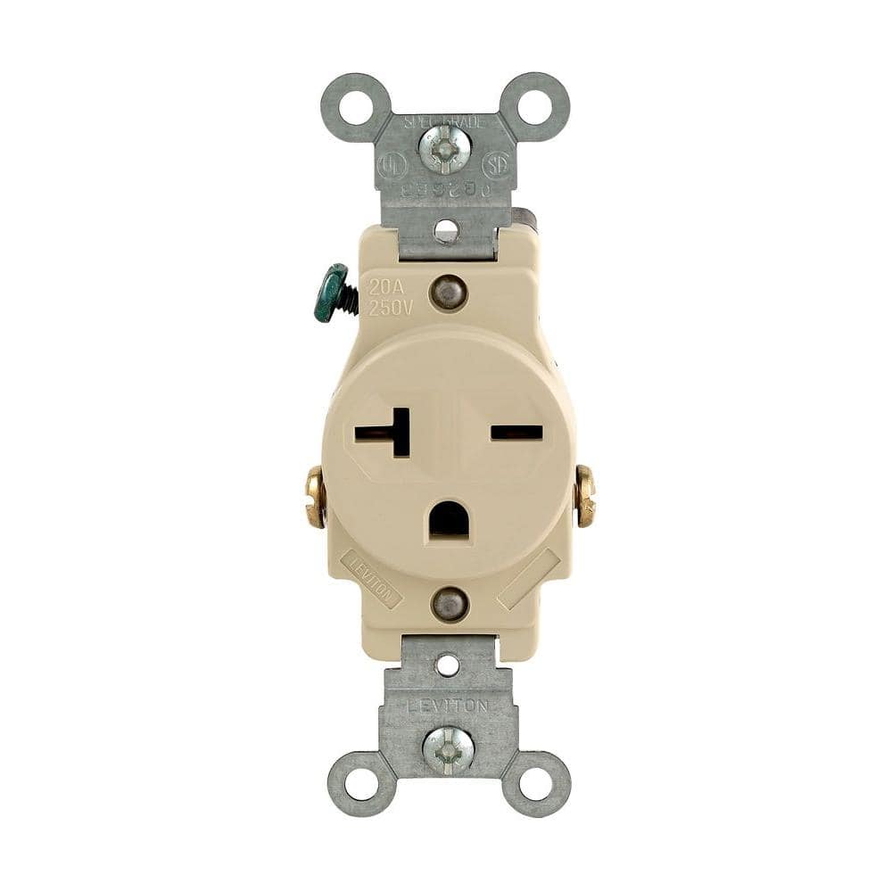 Leviton 250 V Single Outlet/Receptacle, 5821-IS