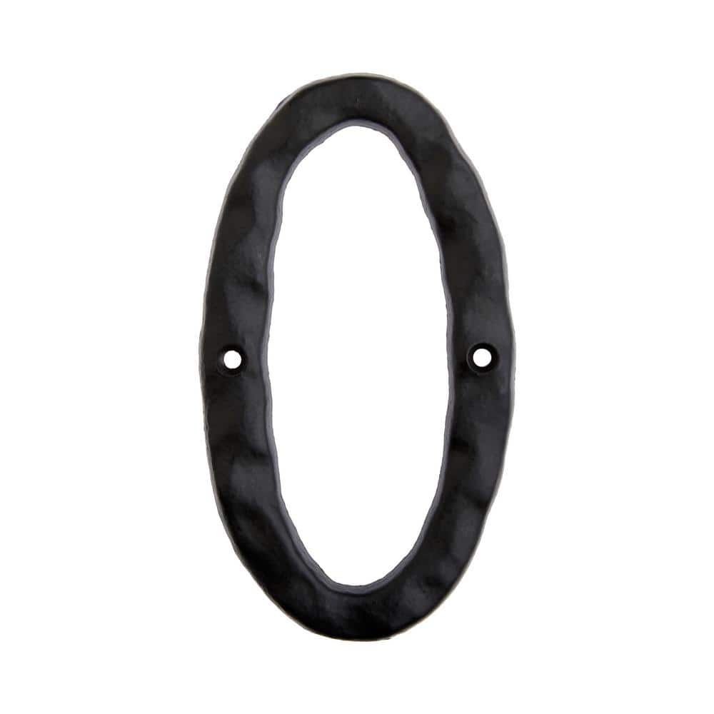 Everbilt 6 in. Matte Black Cast Iron Number 0