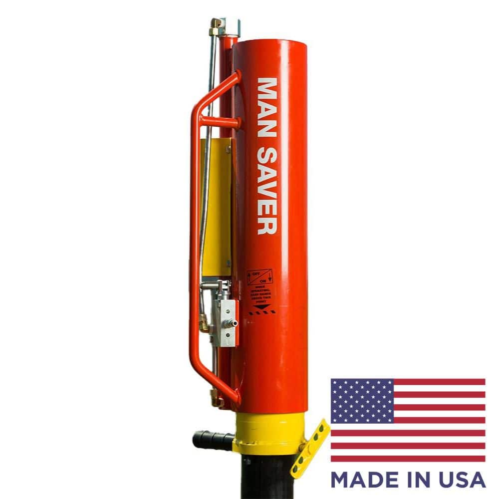 MAN SAVER Orange Steel Air Powered Fence Post Driver, 3-1/2 in. Max OD, Pneumatic Fence Tool