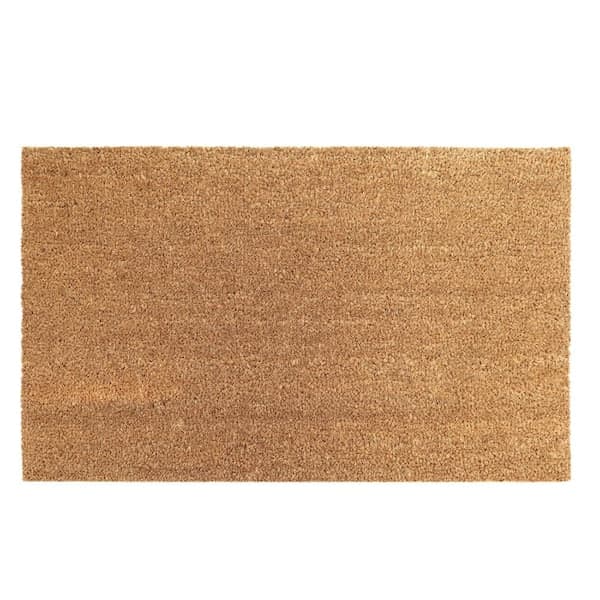 TrafficMaster Beige Natural 18 in. x 30 in. Coir Non-Slip Indoor Outdoor Door Mat