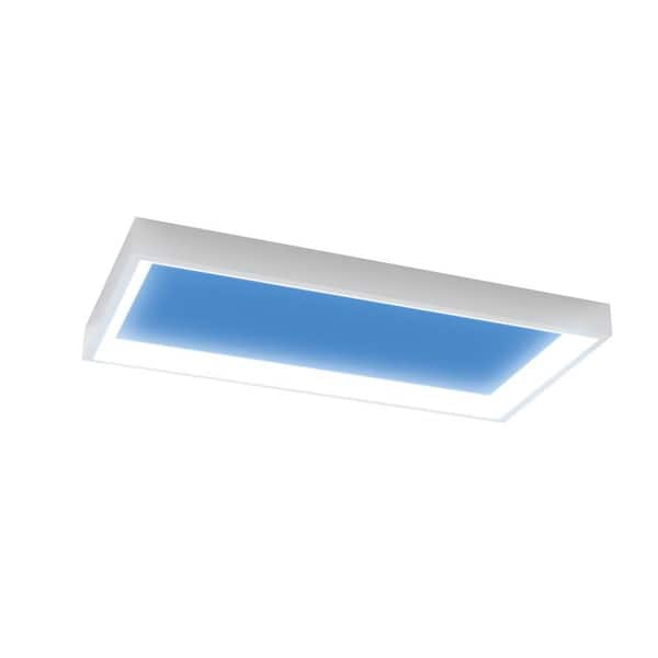 Feit Electric 1 ft. x 2 ft. Vista Artificial Skylight White Integrated LED Ceiling Flush Mount Light MultiMode Color Change 5CCT