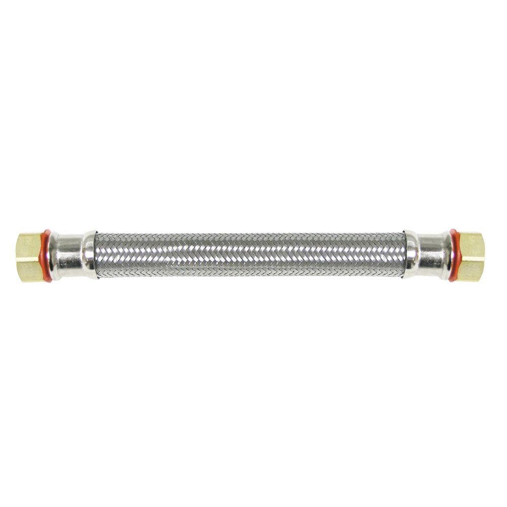 Everbilt 3/4 in. FIP 3/4 in. FIP Stainless Steel Water Heater Supply Line
