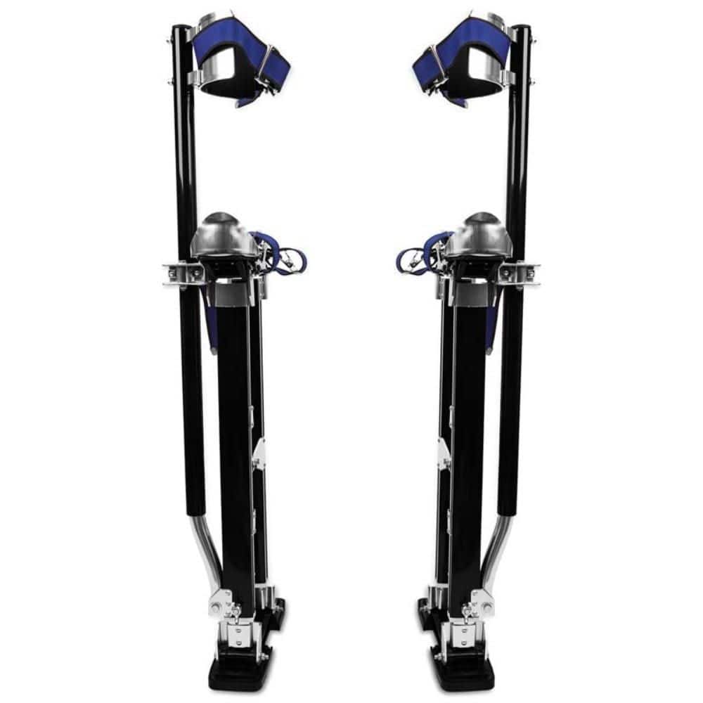 xinyoec 24 in. to 40 in. Drywall Stilts, Walking Taping Aluminum Tool Stilt for Sheetrock Painting and Cleaning, Black