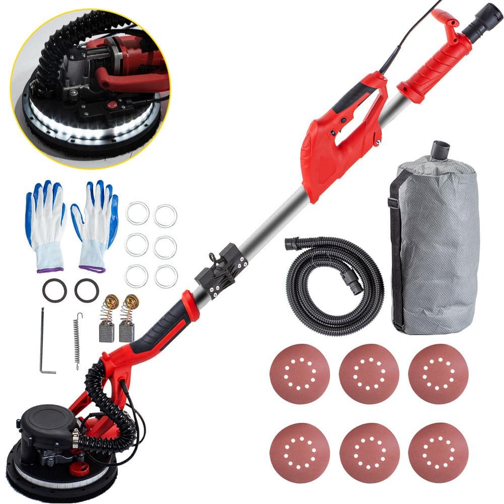 SKYSHALO Drywall Sander 850W Electric Drywall Sander Variable Speed 800-1750 RPM Foldable Sheetrock Sander with Telescope Handle