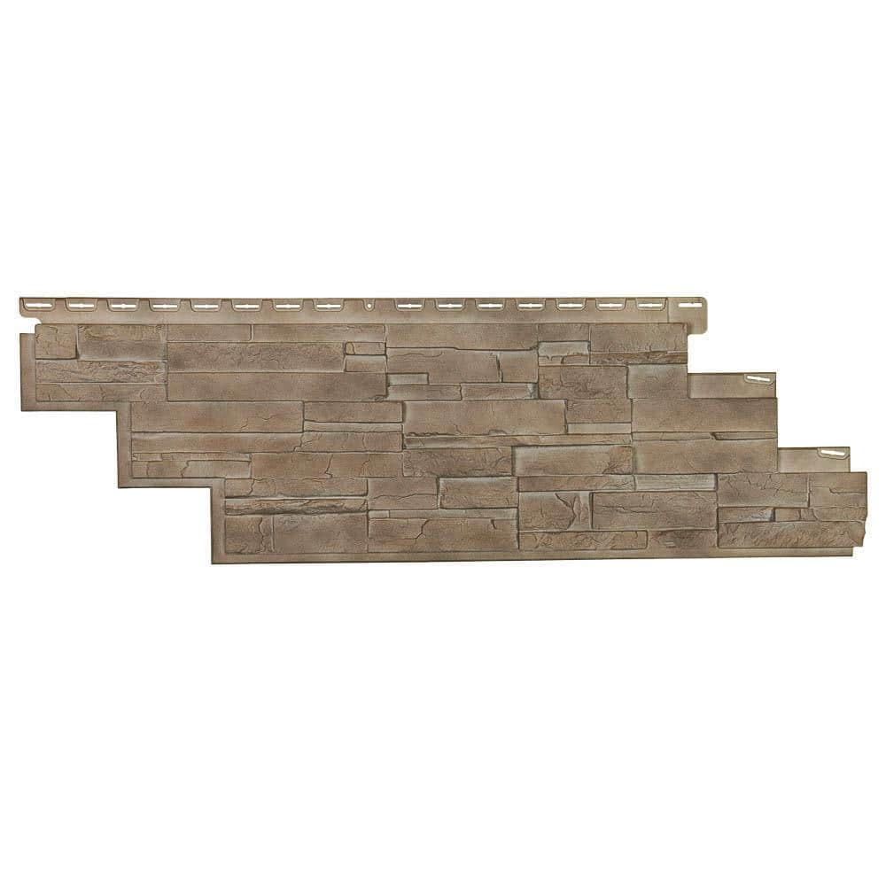 Novik Dry Stacked Stone 41-1/2 in. x 13-1/8 in. Brownstone Vinyl Siding (10-Pack)