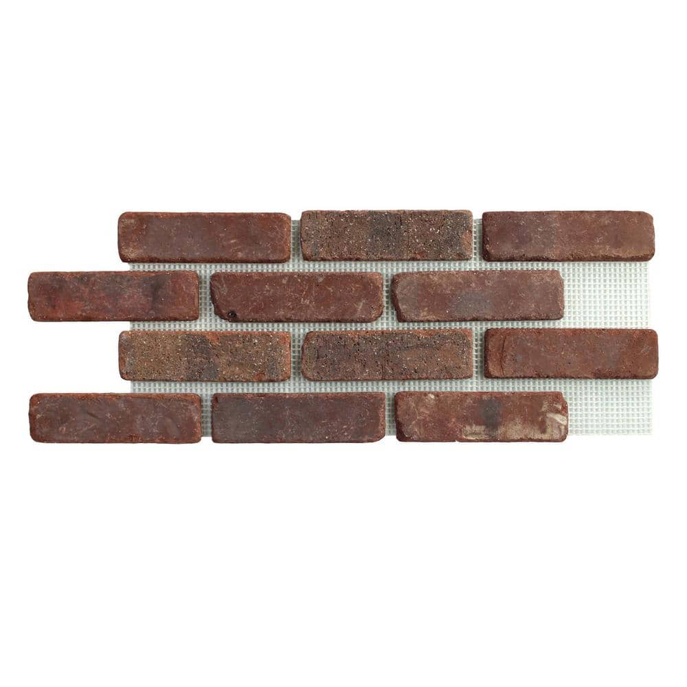 Old Mill Brick Brickwebb Columbia Street Thin Brick Sheets - Flats (Box of 5 Sheets) - 28 in. x 10.5 in. (8.7 sq. ft.)