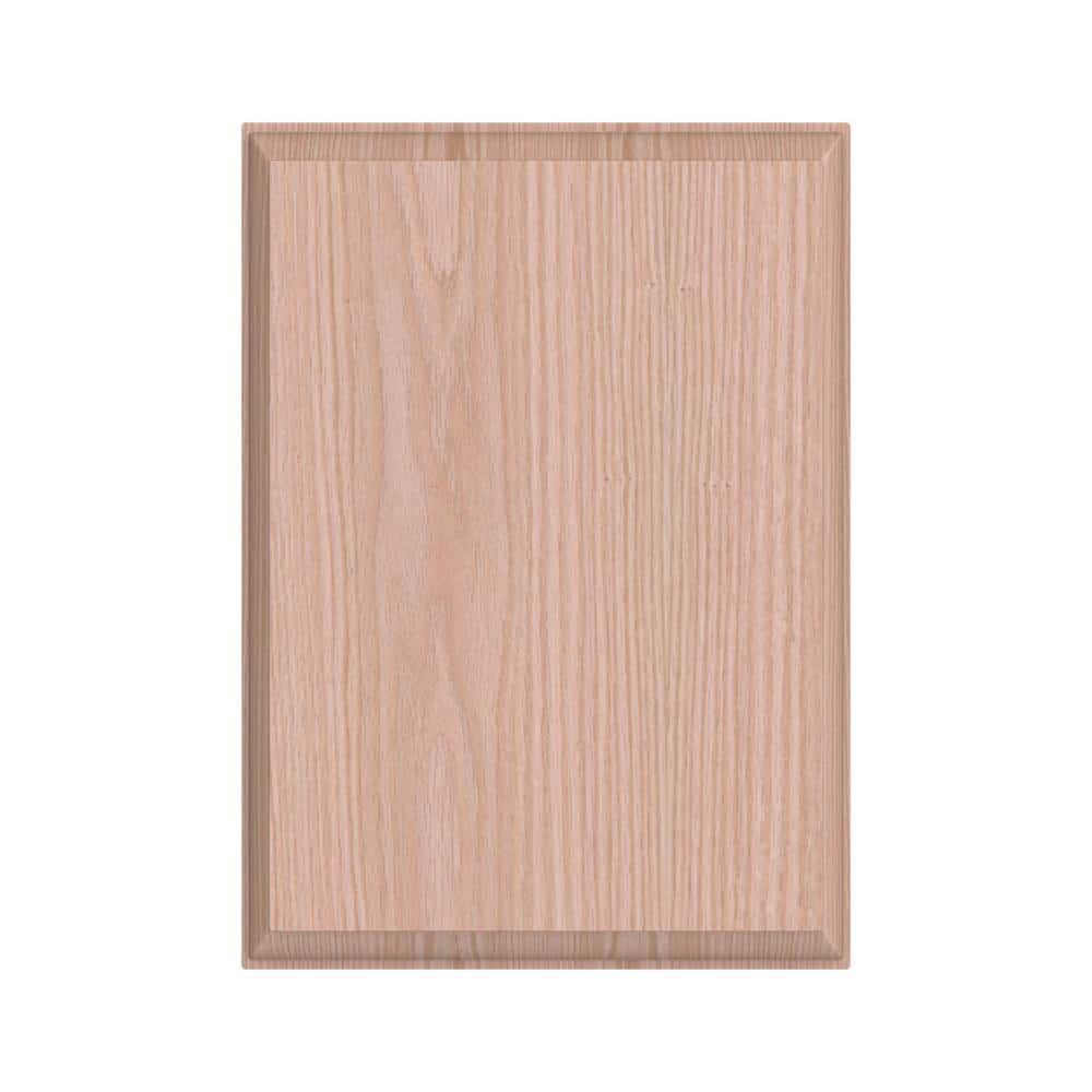 EVERMARK Stair Parts 7327 4-1/4 in. x 6 in. Unfinished Red Oak Craftsman Rosette Handrail Fitting