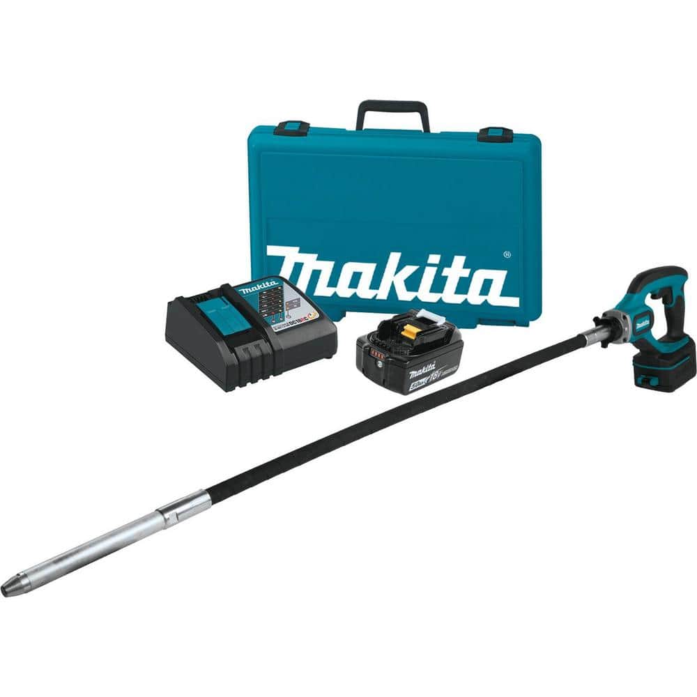 Makita 18-Volt LXT Lithium-Ion Cordless 4 ft. Concrete Vibrator Kit, 5.0Ah