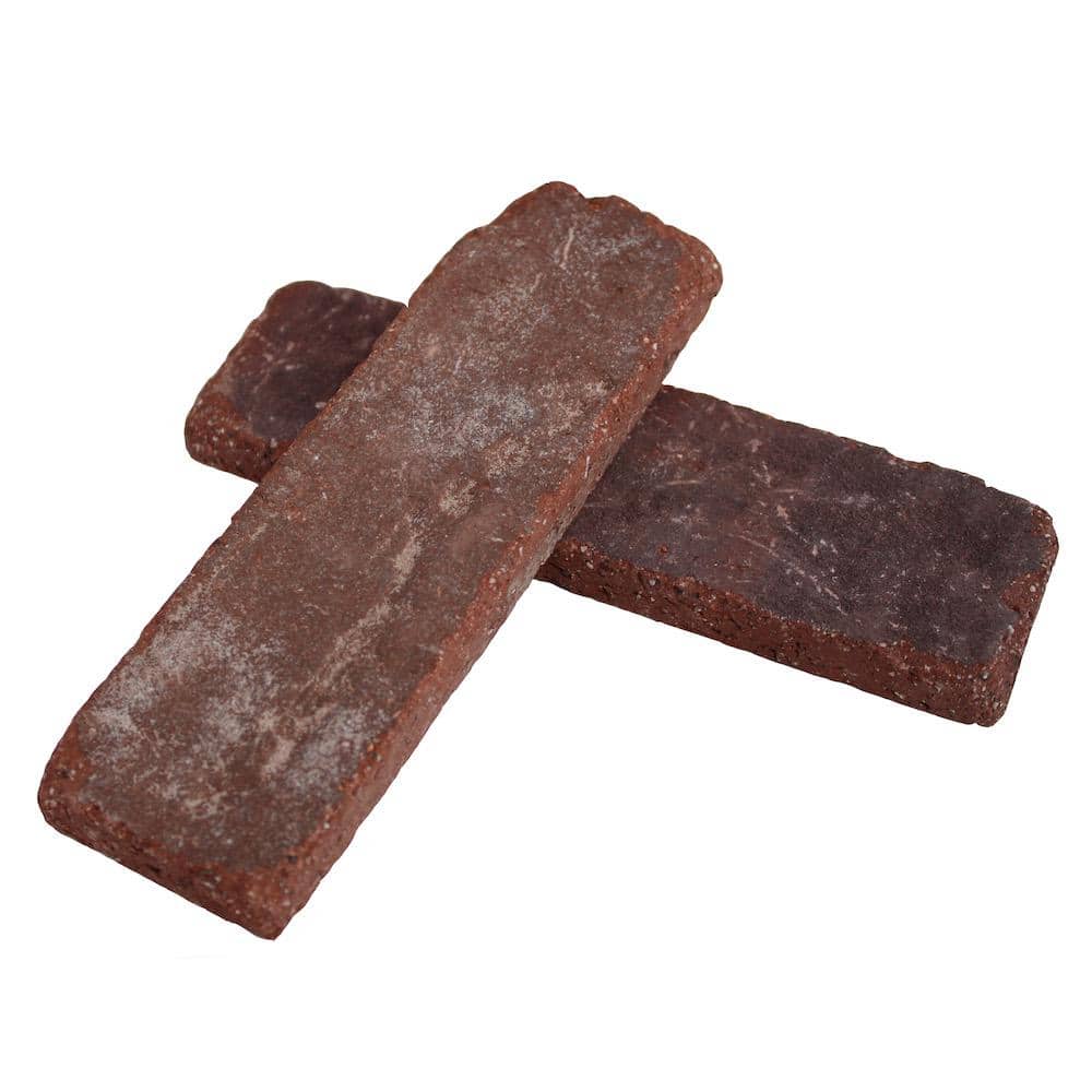 Old Mill Brick 7.625 in. x 2.25 in. x 0.5 in. Rosewood Thin Brick Singles (Box of 50-Bricks)