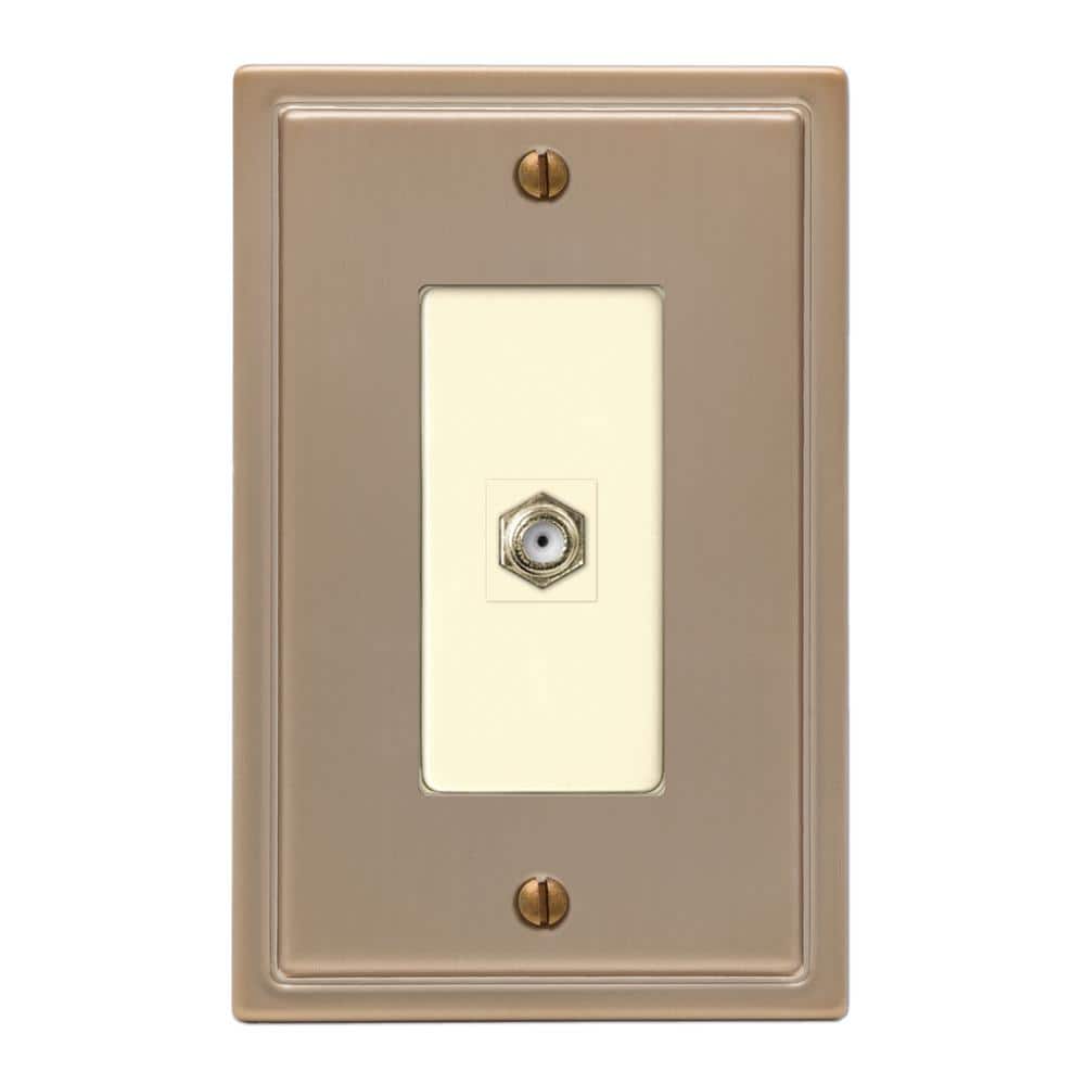 AMERELLE Moderne Gang Coax Steel Wall Plate
