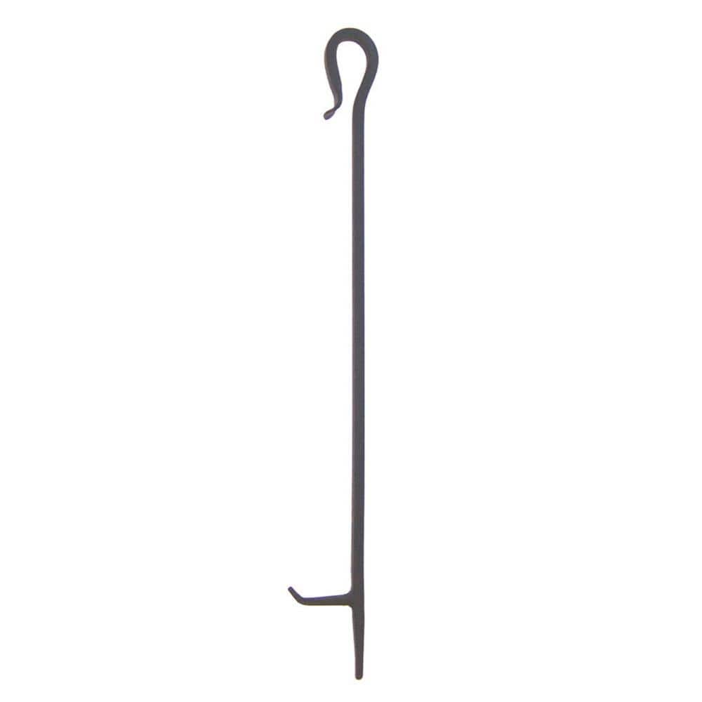 MINUTEMAN INTERNATIONAL Shepherd's Hook 28 in. Tall Fireplace Poker Tool, Graphite