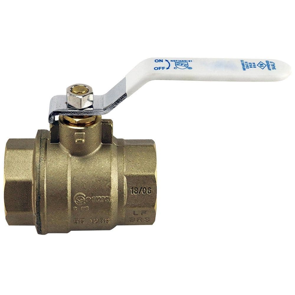 Apollo 1-1/4 in. Lead Free Brass FNPT x FNPT Full-Port Ball Valve