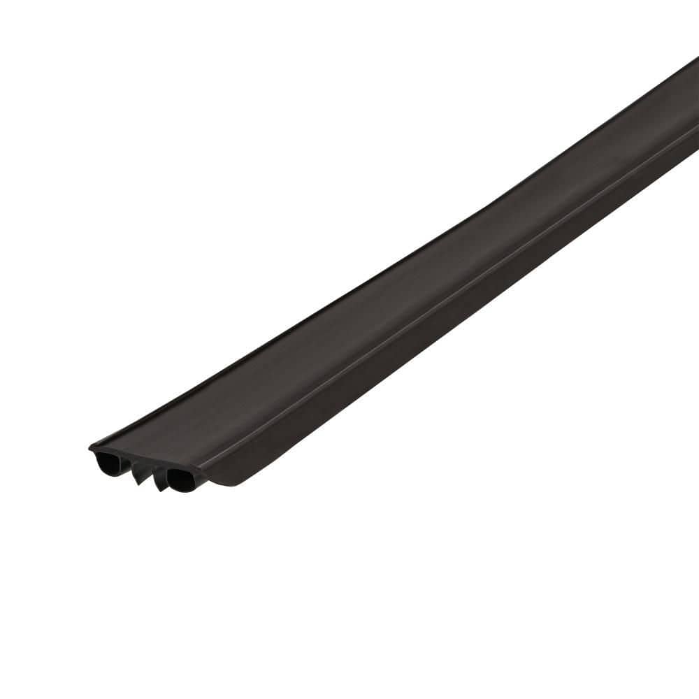 M-D Building Products 0.375 in. x 36 in. Brown Vinyl Concealed Screw/Nail-on Door Bottom Weatherstripping