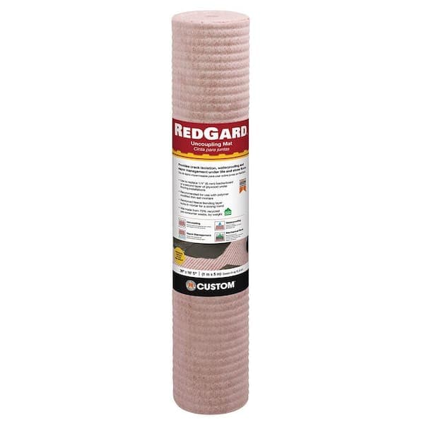 Custom Building Products RedGard 39.4 in. W x 16.5 ft. L x 3 mm T Uncoupling Mat for Tile, Ceramic, Porcelain, Stone