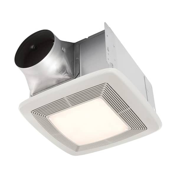 Broan-NuTone QT Series Quiet 130 CFM Ceiling Bathroom Exhaust Fan with Light and Night Light, 1.5 Sones Energy Star Certified