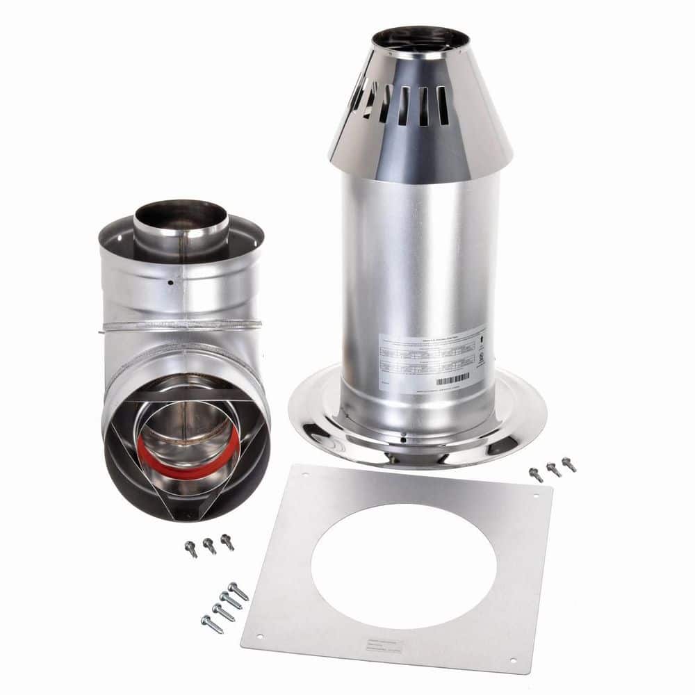Rheem ProTech Stainless Horizontal Vent Cone Termination Kit (Max Wall Thickness 5 in) for Venting Tankless Gas Water Heaters