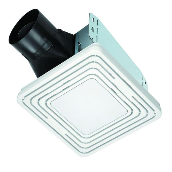 Broan-NuTone Roomside Series, White, 80 CFM, No Cut Roomside Installation with Light, ENERGY STAR, Bathroom Exhaust Fan