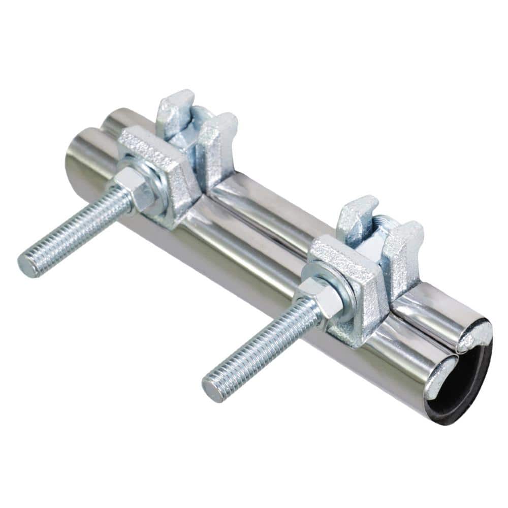 PLUMBFLEX 6 in. Long 2-Bolt IPS Pipe Repair Clamp, Stainless Steel