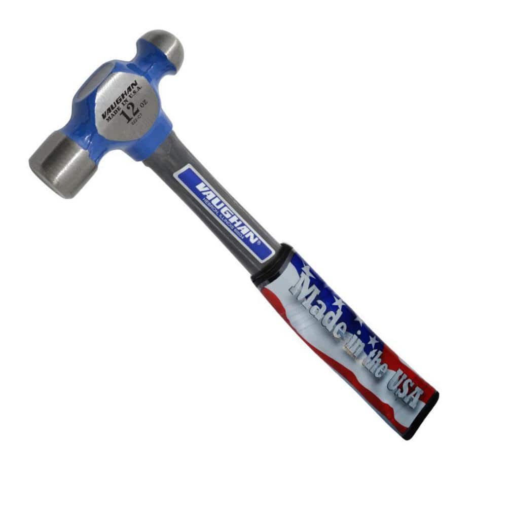 Vaughan 12 oz. Steel Ball Pein Hammer with 13 in. Fiberglass Handle