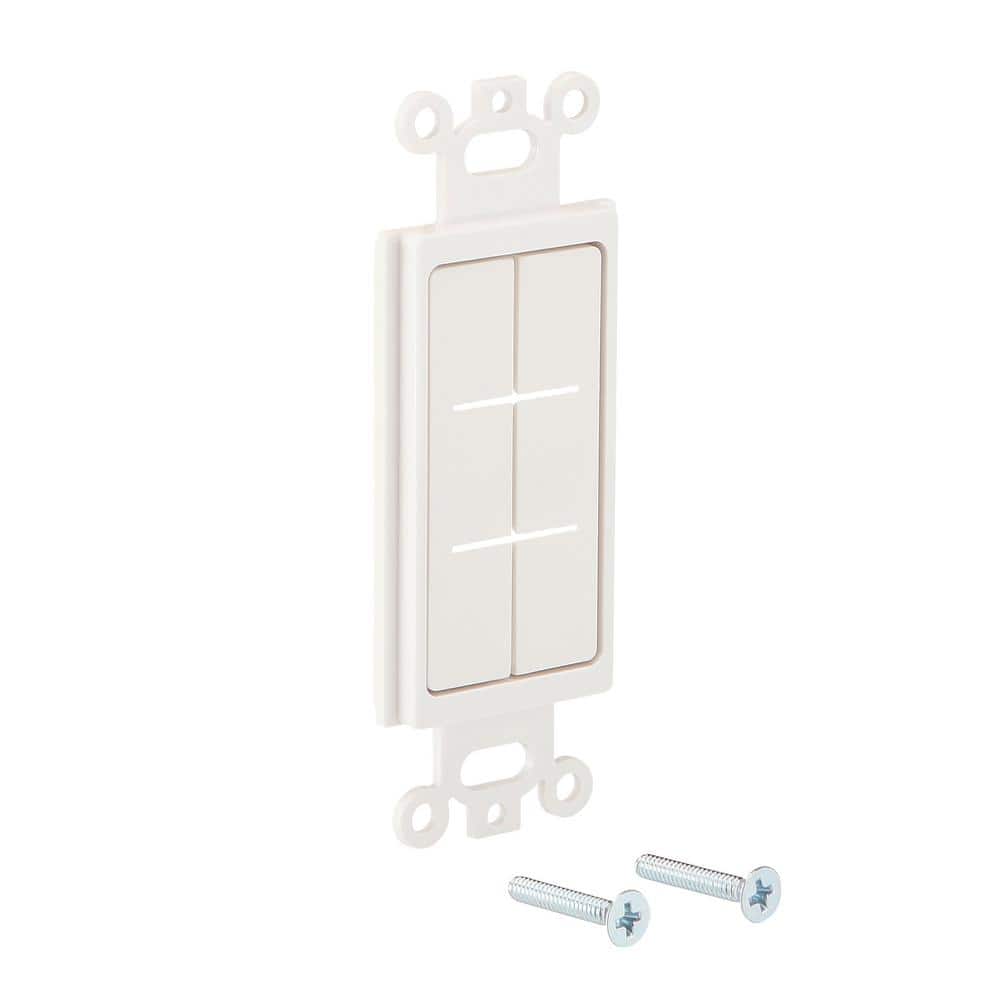Commercial Electric 1-Gang White Flexible Cable Pass-Through Plastic Wall Plate Insert