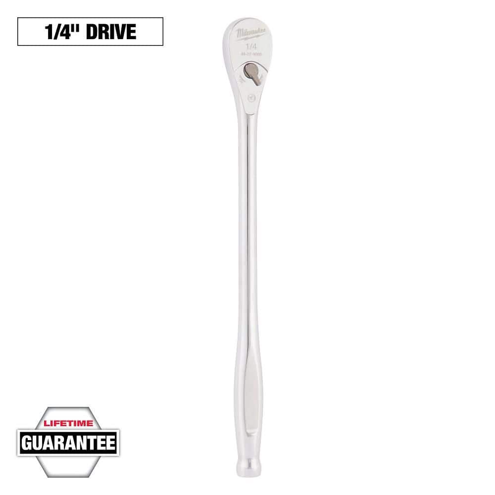 Milwaukee 1/4 in. Drive 90 Tooth 9 in. Extended Ratchet